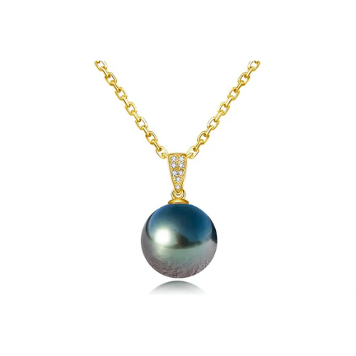 Premium Gold Pearl Pendant – 10–11mm