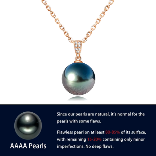 Premium 10–11mm Pearl Pendant in Rose Gold