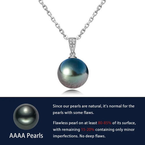 Premium 10–11mm Pearl Pendant in Silver