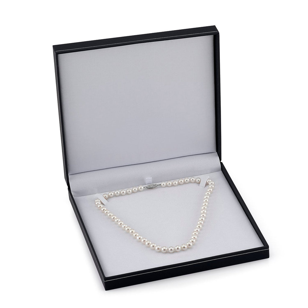 Elegant White Freshwater Pearl Necklace – 9.0–11.0mm