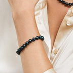 Luxurious Black Japanese Akoya Pearl Bracelet – 11.0–12.0mm