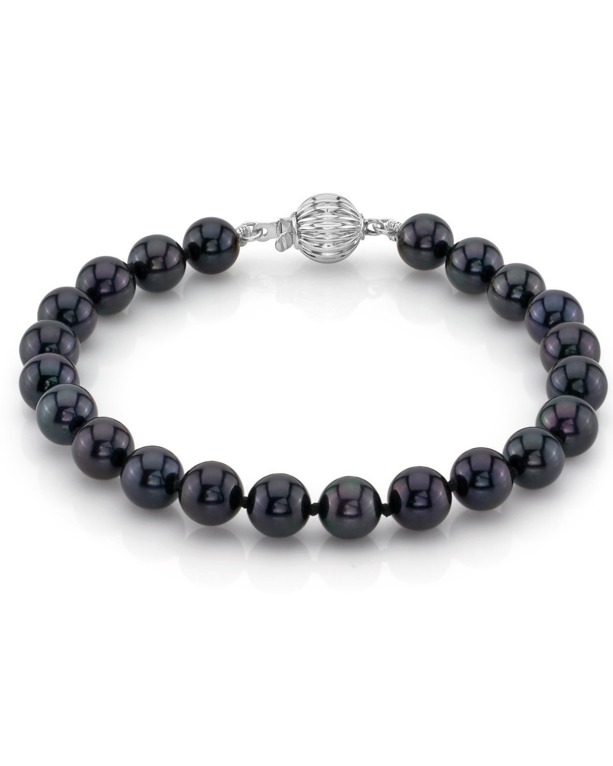 Luxurious Black Japanese Akoya Pearl Bracelet – 11.0–12.0mm