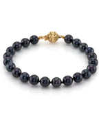 Luxurious Black Japanese Akoya Pearl Bracelet – 11.0–12.0mm