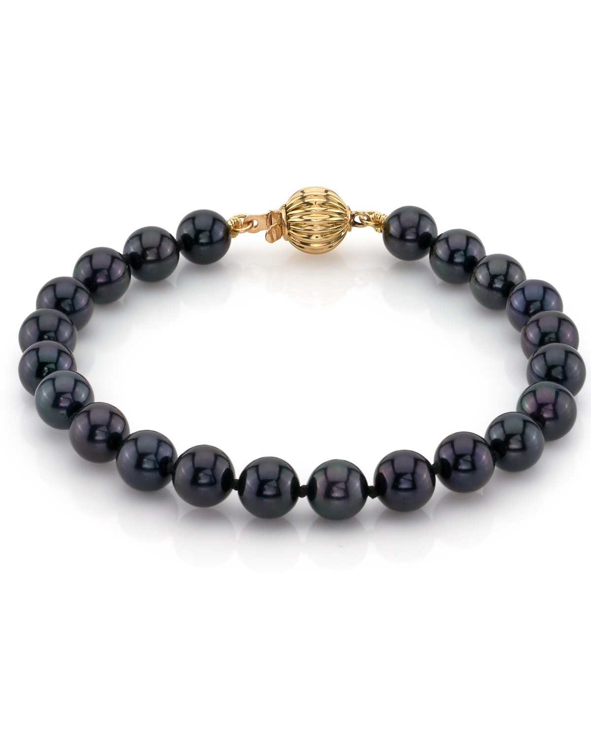 Luxurious Black Japanese Akoya Pearl Bracelet – 11.0–12.0mm