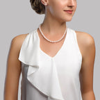 Elegant White Freshwater Pearl Necklace – 9.0–11.0mm