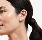 Exquisite Hanadama Akoya Round Pearl Stud Earrings, 7.0–8.0mm