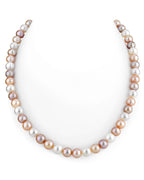H12 Elegant Freshwater Multicolor Pearl Necklace – 7.0–7.5mm Pearls