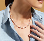 H12 Elegant Freshwater Multicolor Pearl Necklace – 7.0–7.5mm Pearls