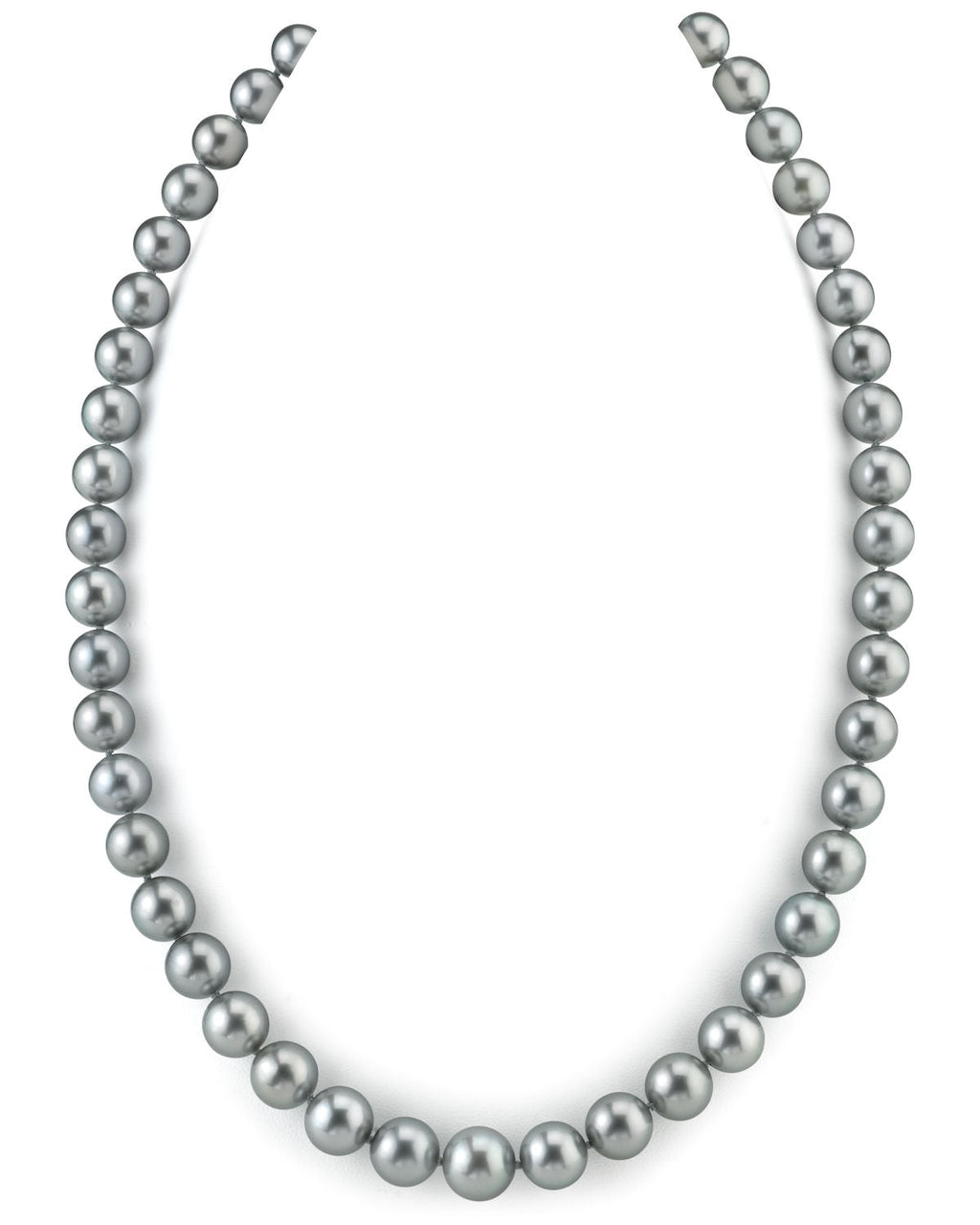 Elegant Silvery-Green Tahitian South Sea Pearl Necklace, 9.0–11.0mm