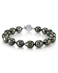 Elegant Black Tahitian Drop-Shaped Pearl Bracelet – 7.0–8.0mm