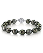 Elegant Black Tahitian Drop-Shaped Pearl Bracelet – 7.0–8.0mm
