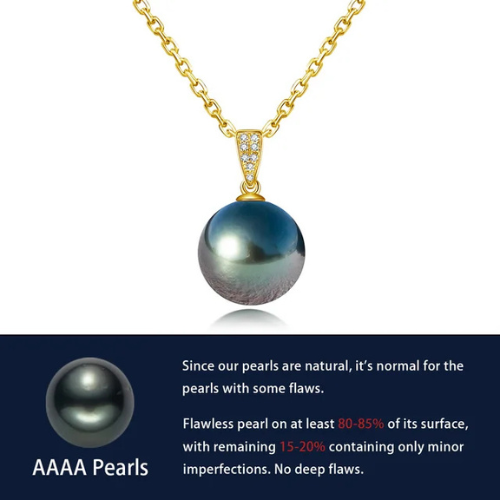 Premium Gold Pearl Pendant – 10–11mm