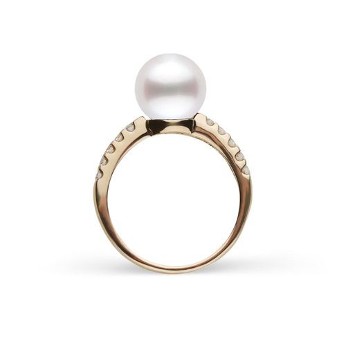 Decade Collection 9.0–10.0 mm White South Sea Pearl & Diamond Ring