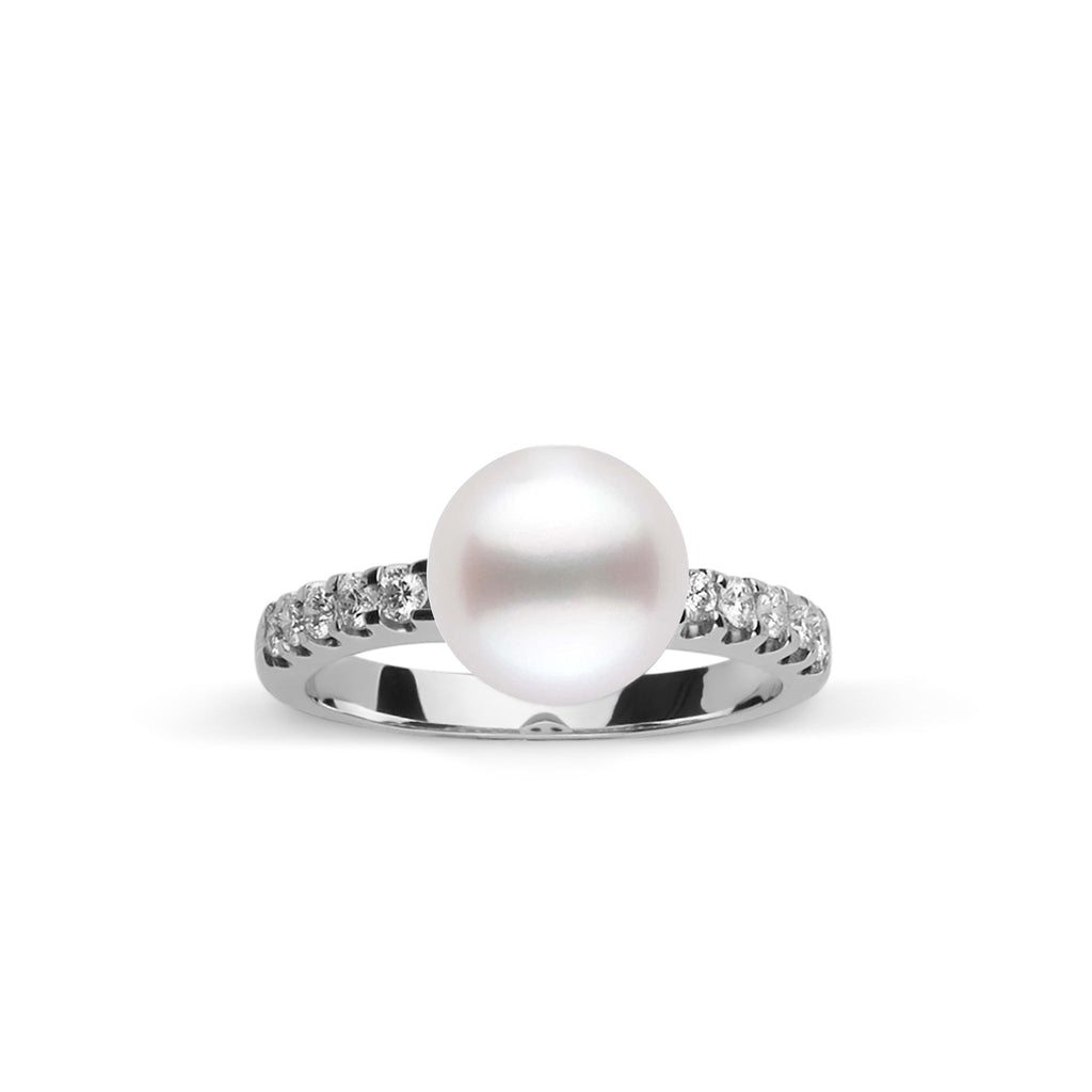 Decade Collection 9.0–10.0 mm White South Sea Pearl & Diamond Ring