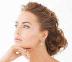 Classic Japanese Akoya Pearl Dangle Earrings, 7.0–8.0mm