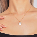 Natural Freshwater Pearl 12.0–13.0mm Large Baroque Button Pendant