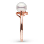 Tiara Collection 6.5–7.0 mm Akoya Pearl & Diamond Ring