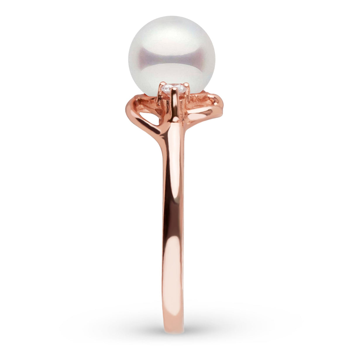 Tiara Collection 6.5–7.0 mm Akoya Pearl & Diamond Ring