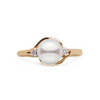 Tiara Collection 6.5–7.0 mm Akoya Pearl & Diamond Ring