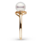 Tiara Collection 6.5–7.0 mm Akoya Pearl & Diamond Ring