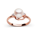 Tiara Collection 6.5–7.0 mm White Freshadama Pearl & Diamond Ring