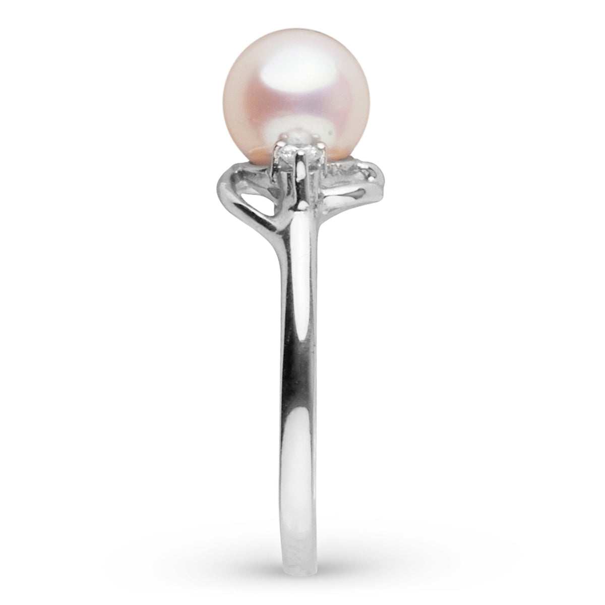 Tiara Collection 6.5–7.0 mm White Freshadama Pearl & Diamond Ring