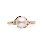 Tiara Collection 6.5–7.0 mm White Freshadama Pearl & Diamond Ring