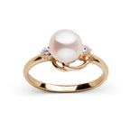 Tiara Collection 6.5–7.0 mm White Freshadama Pearl & Diamond Ring