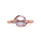 Tiara Collection 6.5–7.0 mm Lavender Freshadama Pearl & Diamond Ring
