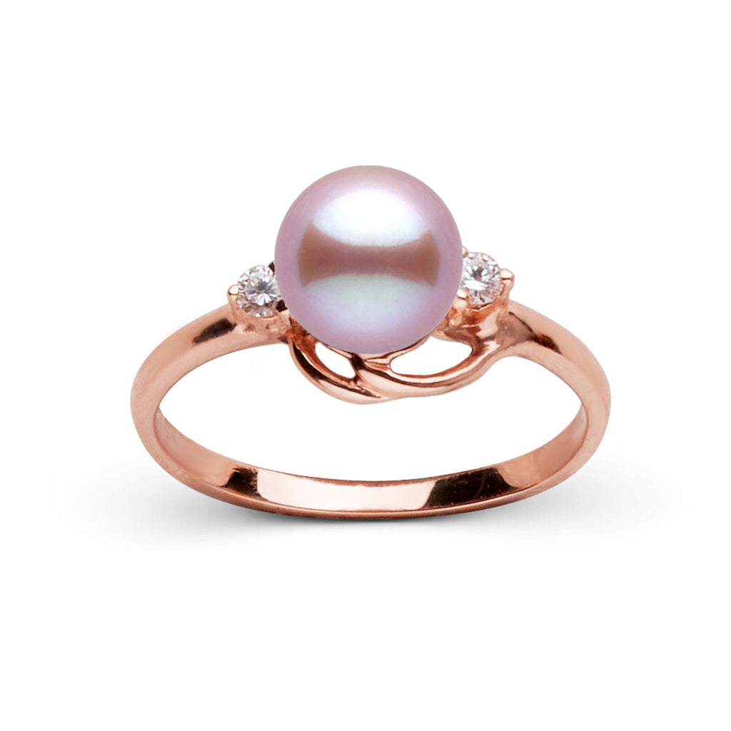 Tiara Collection 6.5–7.0 mm Lavender Freshadama Pearl & Diamond Ring