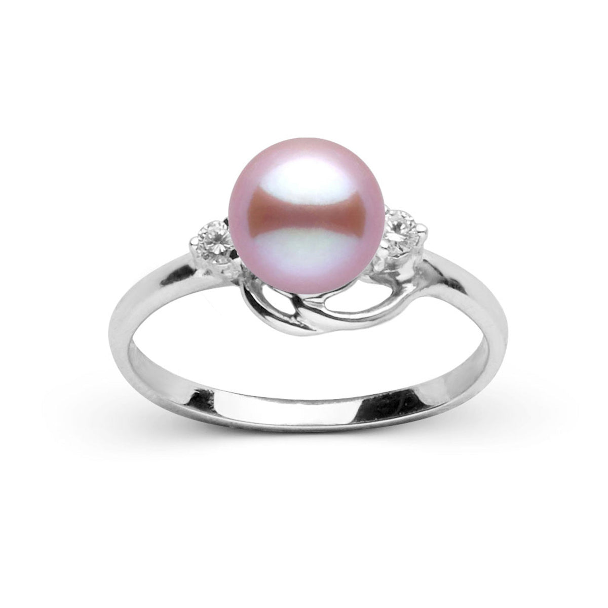 Tiara Collection 6.5–7.0 mm Lavender Freshadama Pearl & Diamond Ring