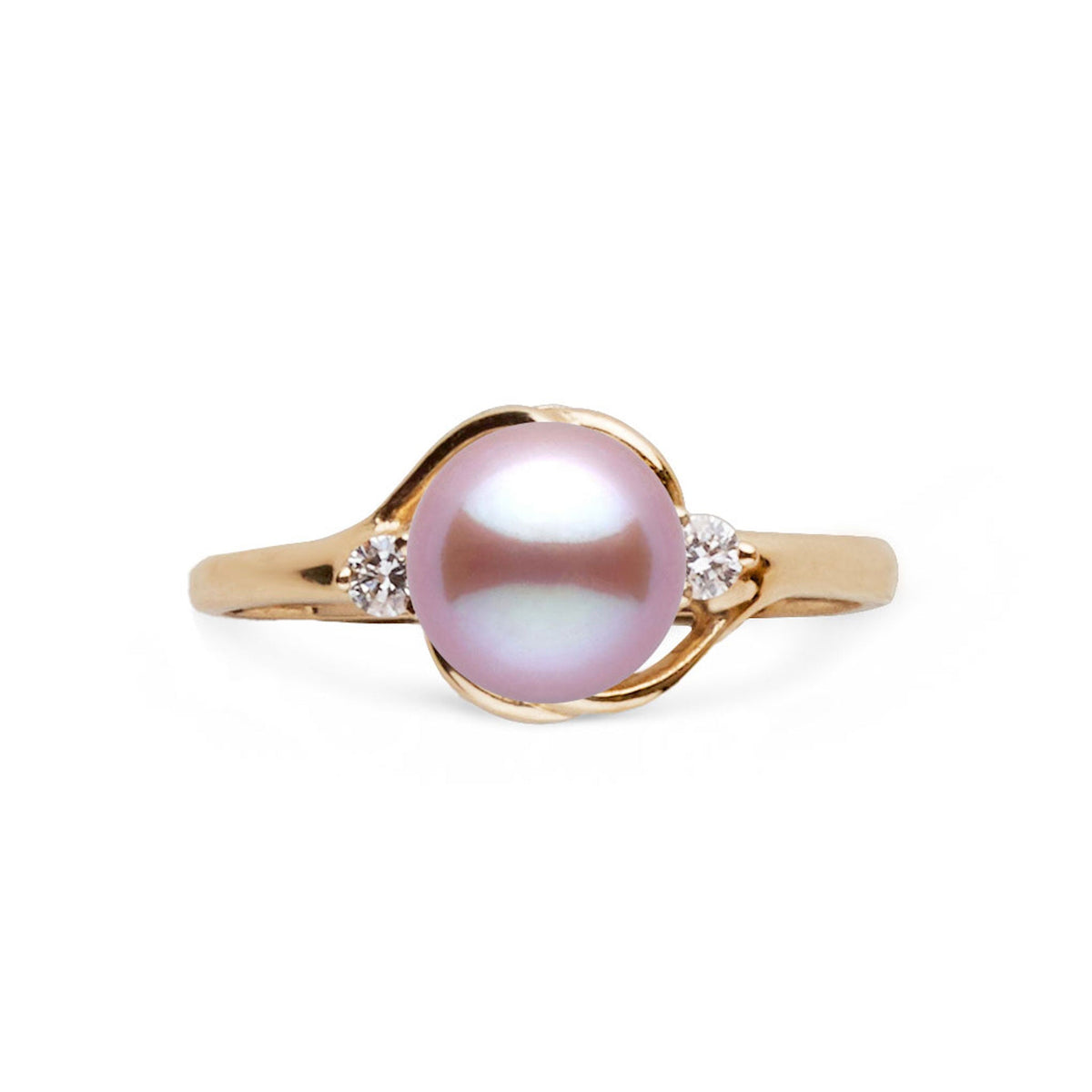 Tiara Collection 6.5–7.0 mm Lavender Freshadama Pearl & Diamond Ring