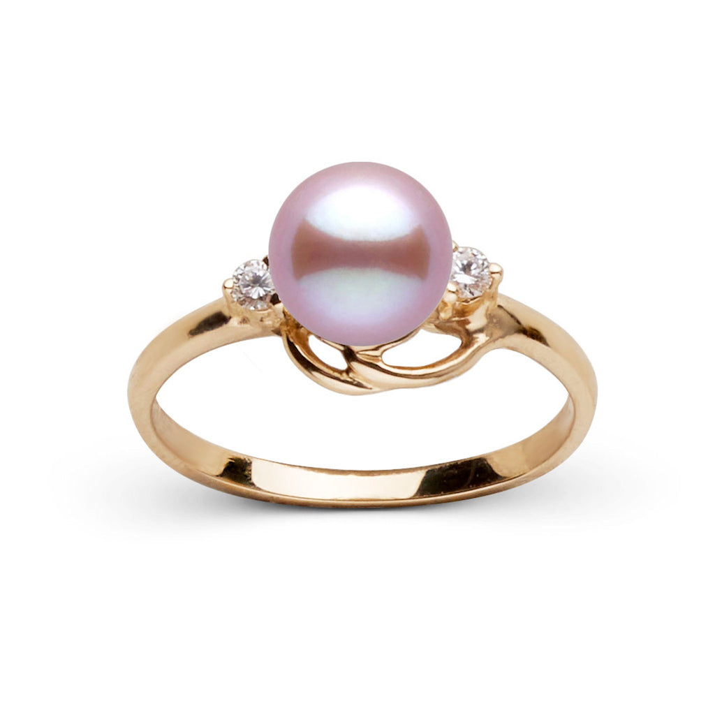 Tiara Collection 6.5–7.0 mm Lavender Freshadama Pearl & Diamond Ring
