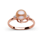Tiara Collection Pink Freshadama Pearl & Diamond Ring, 6.5–7.0 mm