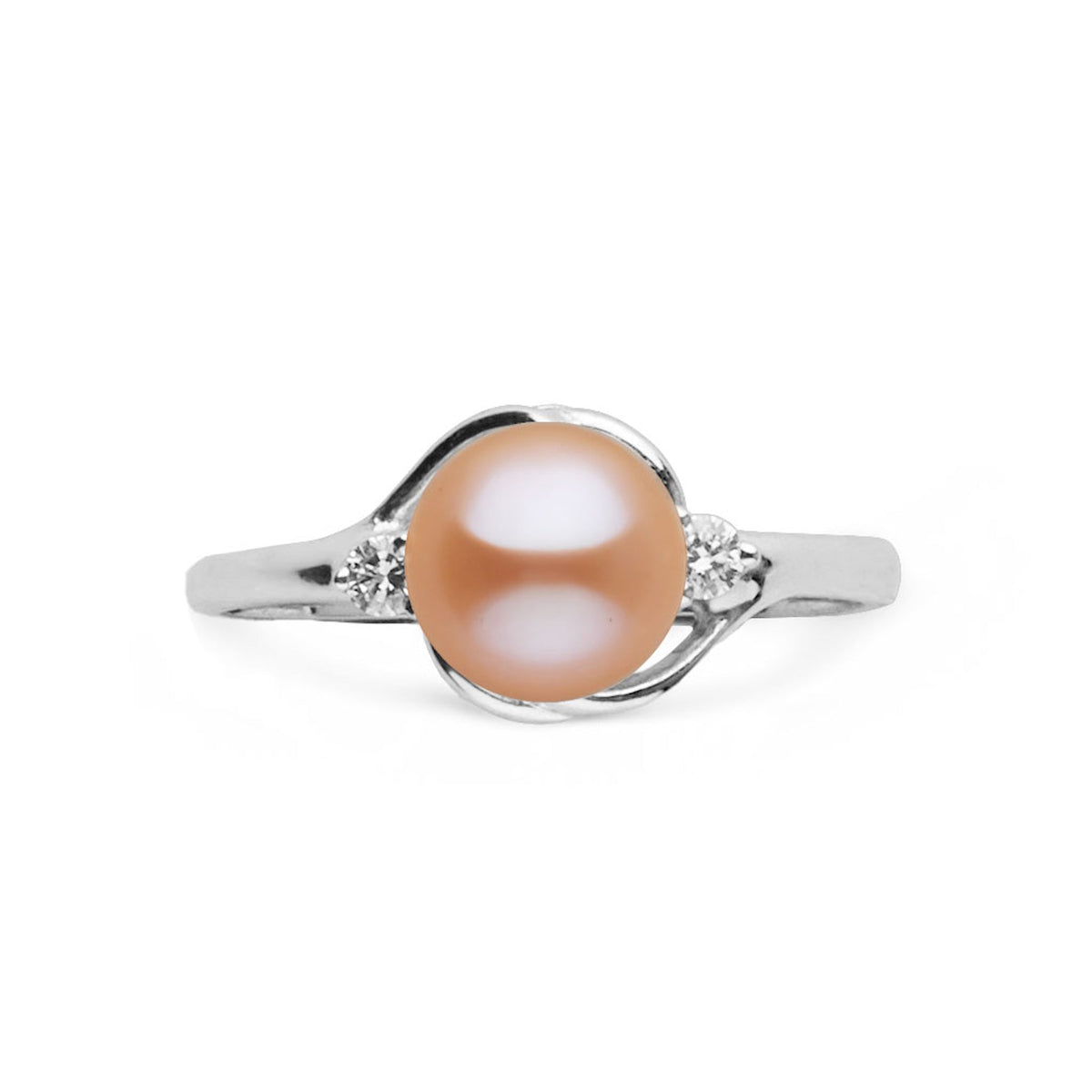 Tiara Collection Pink Freshadama Pearl & Diamond Ring, 6.5–7.0 mm
