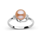 Tiara Collection Pink Freshadama Pearl & Diamond Ring, 6.5–7.0 mm