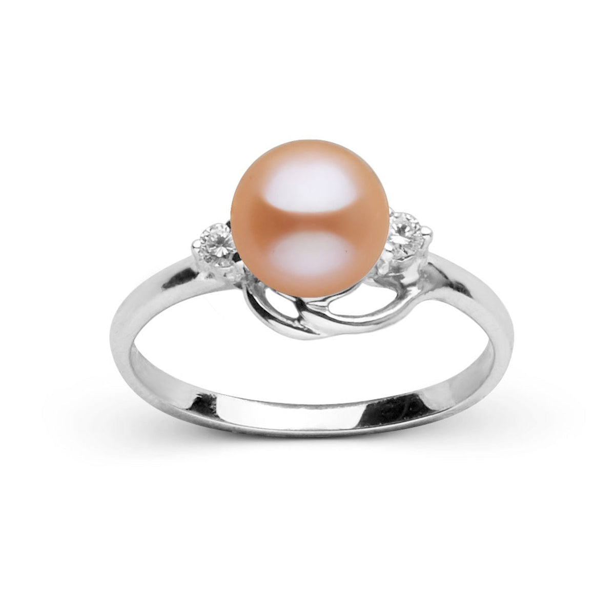 Tiara Collection Pink Freshadama Pearl & Diamond Ring, 6.5–7.0 mm