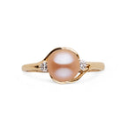 Tiara Collection Pink Freshadama Pearl & Diamond Ring, 6.5–7.0 mm