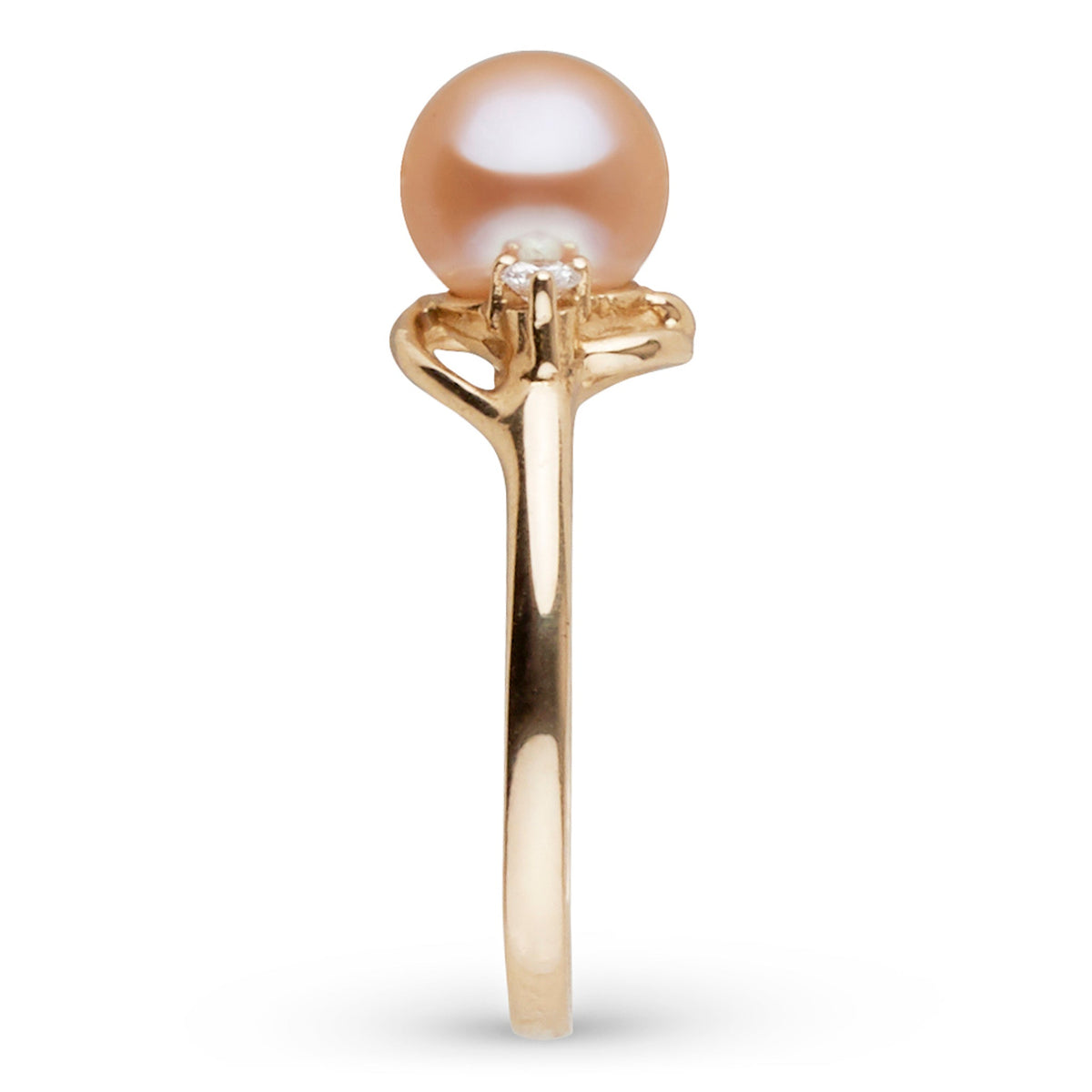 Tiara Collection Pink Freshadama Pearl & Diamond Ring, 6.5–7.0 mm