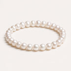 Mahana 7–8mm White Baroque Freshwater Pearl Bracelet – Elegant Natural Pearl Jewelry