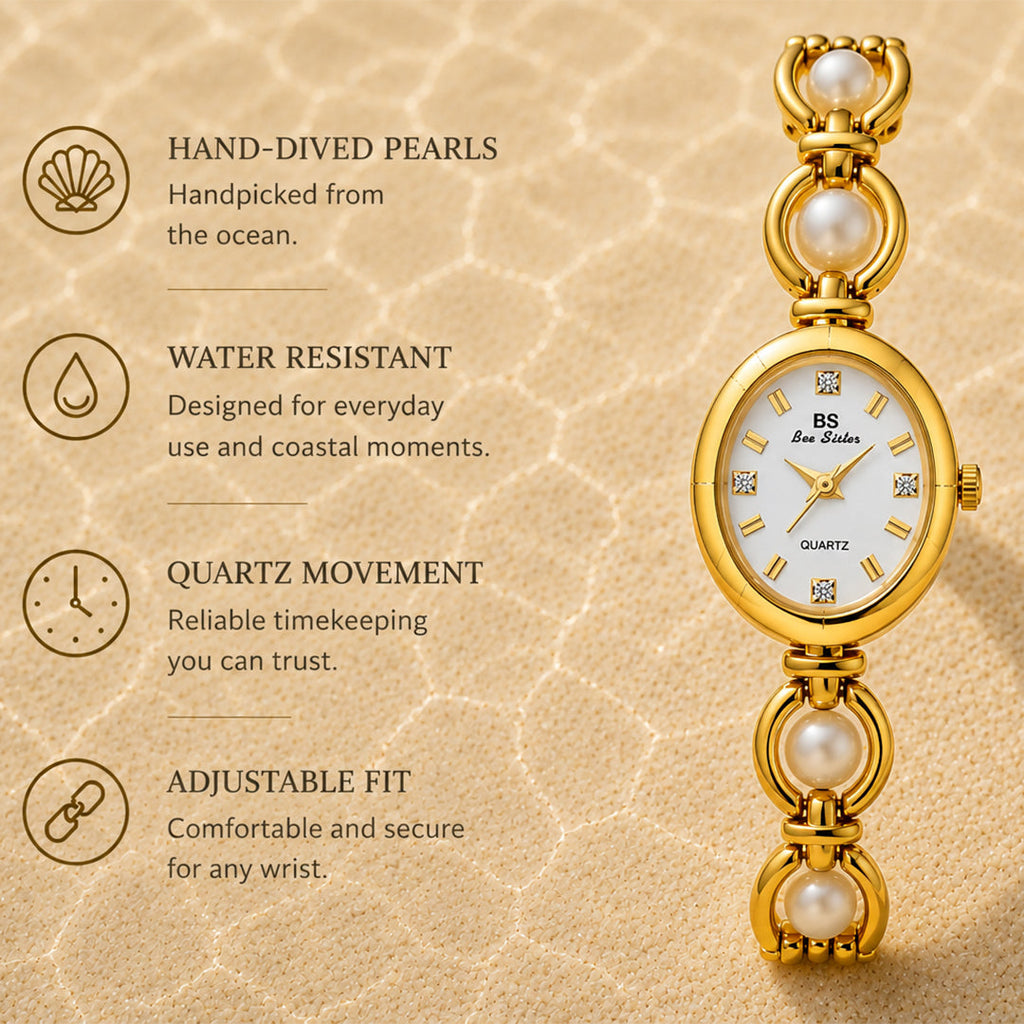 Hina Pearl Gold Watch