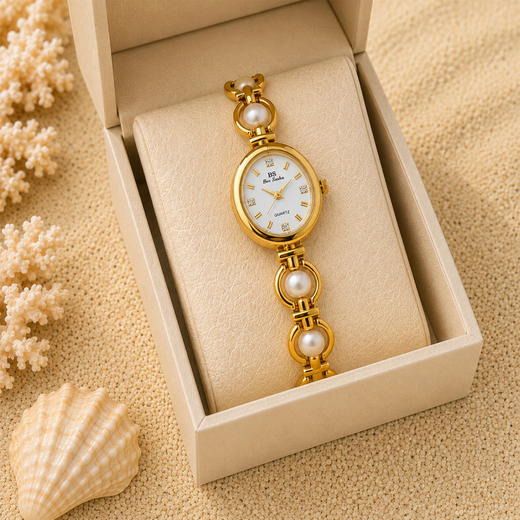 Hina Pearl Gold Watch