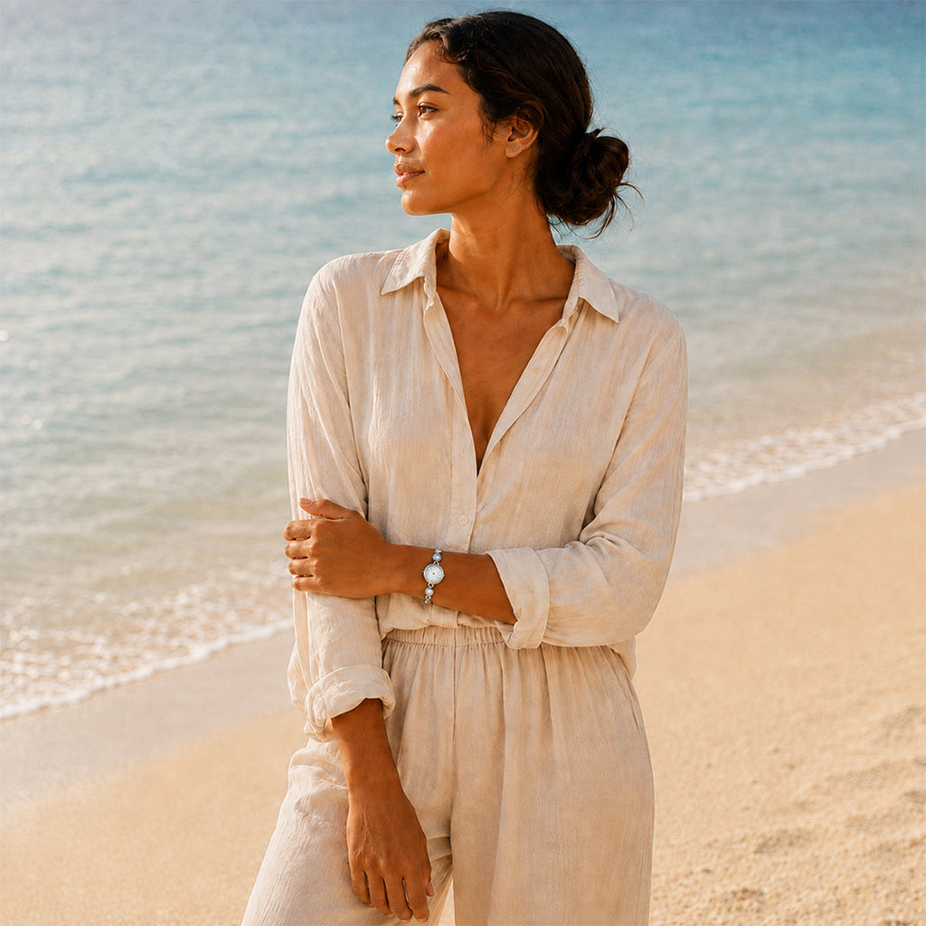 Hina Pearl Silver Watch