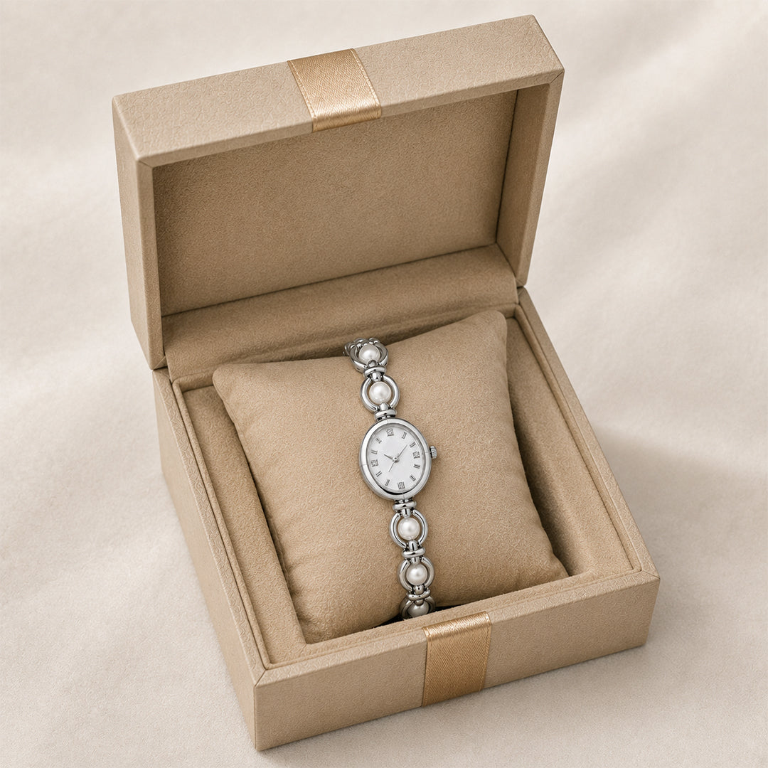 Hina Pearl Silver Watch