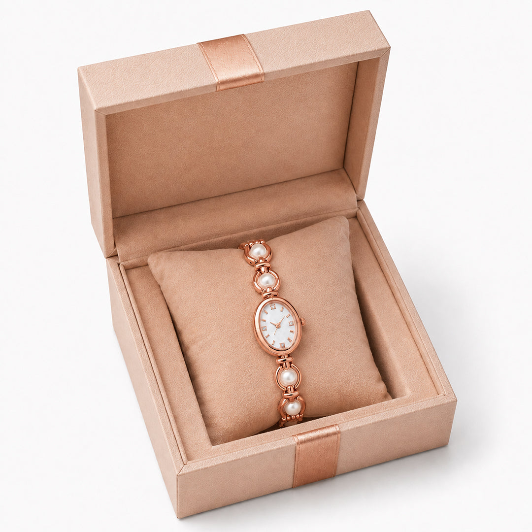 Hina Elegant Rose Pearl Watch