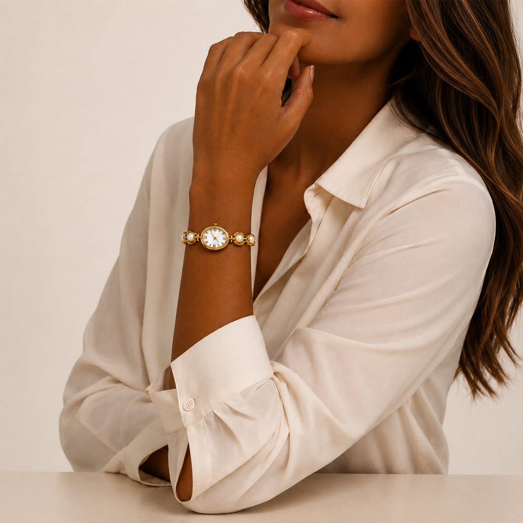 Hina Pearl Gold Watch