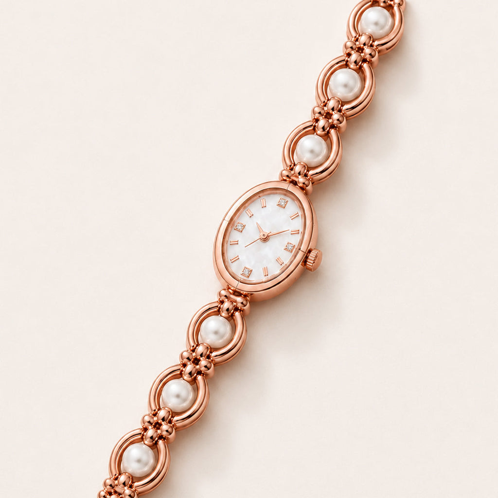 Hina Elegant Rose Pearl Watch