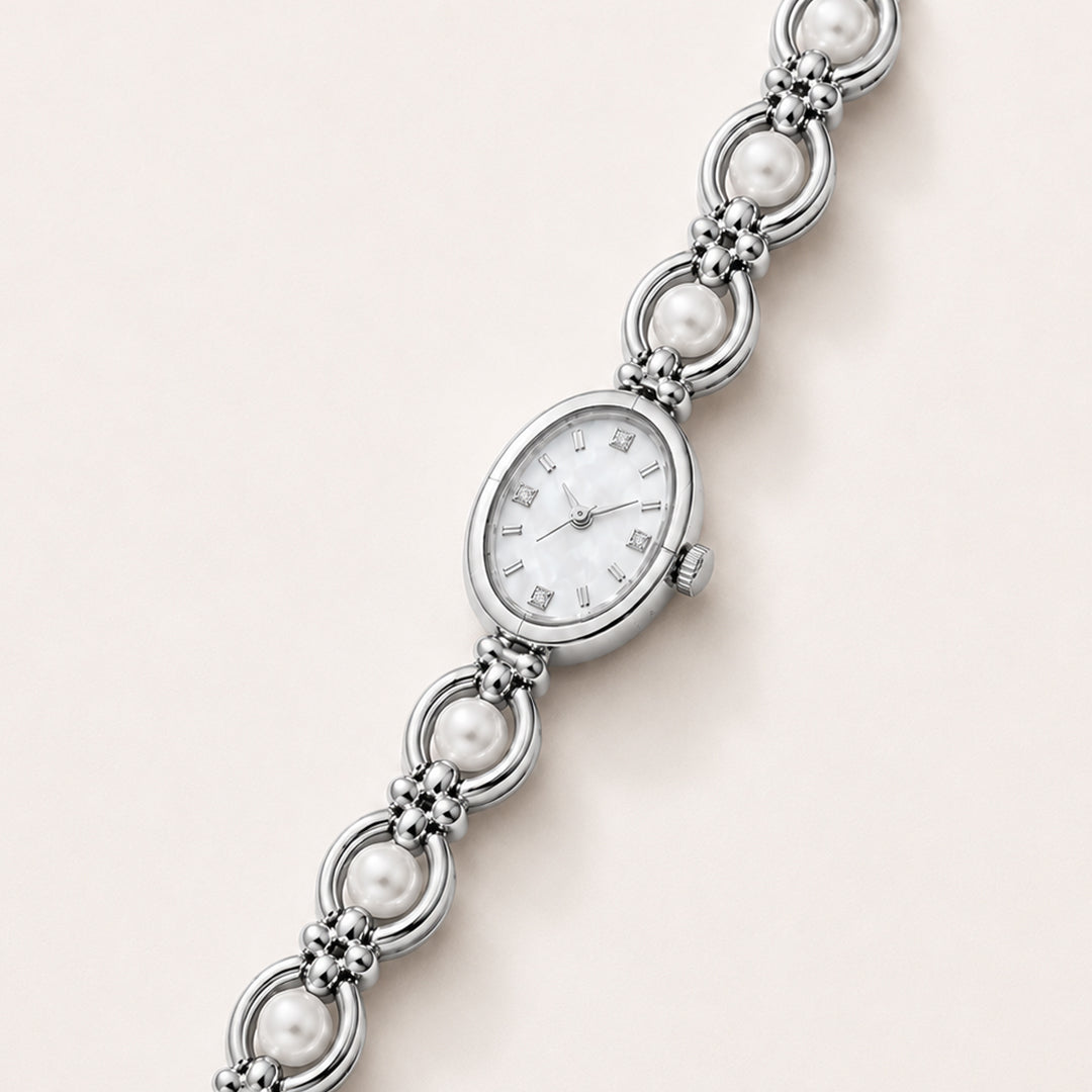 Hina Pearl Silver Watch