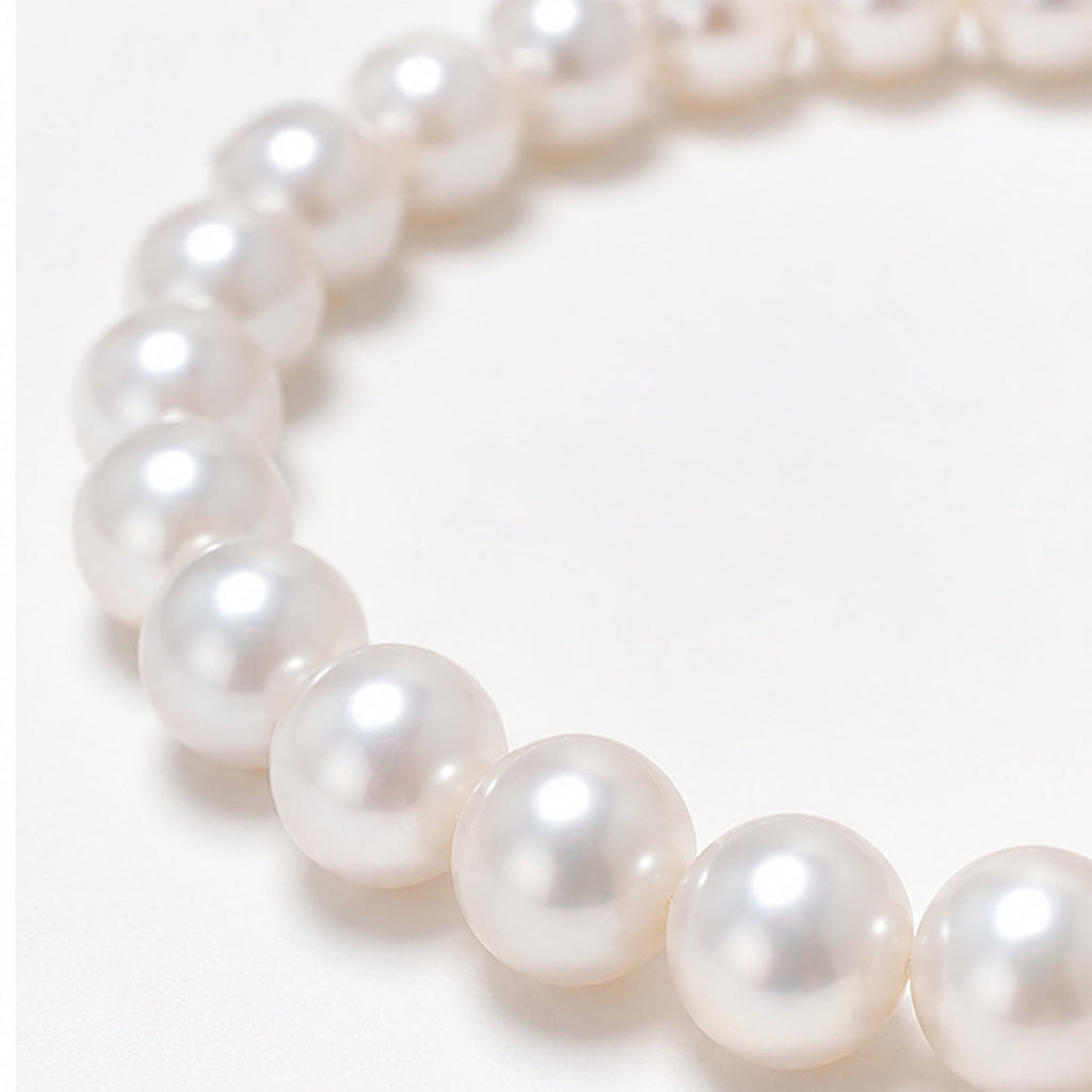 Mahana 7–8mm White Baroque Freshwater Pearl Bracelet – Elegant Natural Pearl Jewelry