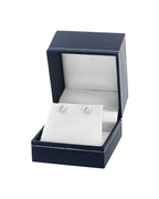 Elegant White Freshwater Pearl Stud Earrings, Round 7.0–8.0mm Pearls